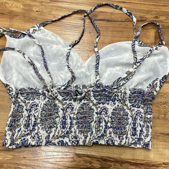 Paisley/Floral Bralette Crop Top - Picture 2 of 2